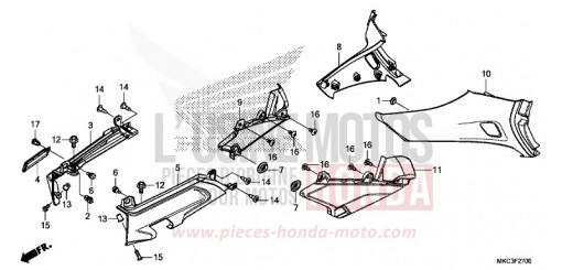 COUVERCLE LATERAL GL1800J de 2018